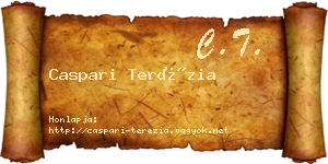 Caspari Terézia névjegykártya